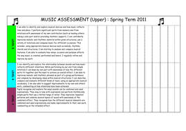 Music Assessment Grid | Teaching Resources
