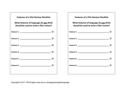 Film Review Essay Structure