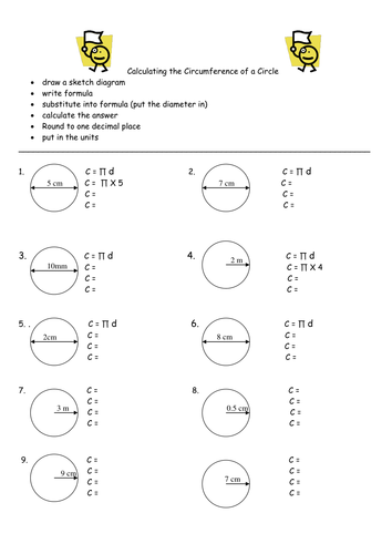 Worksheets Circumference Worksheet circumference of circles easy worksheet ks3 by kctr teaching preview resource