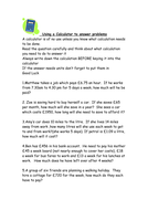 Maths Calculator Problems - KS3 Worksheet | Teaching Resources