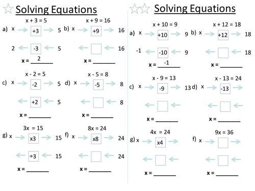 Solving Equations | Teaching Resources