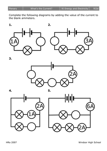 Current Electricity in Series Circuits | Teaching Resources