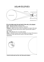 Sun, Earth, Moon and Solar Eclipse Resources by elenacocina - UK
