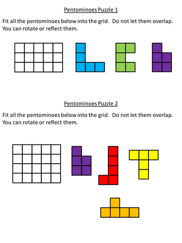 Maths: Pentominoes Puzzles lesson | Teaching Resources