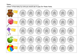 money counting in 2p y1 and in 1p for la teaching