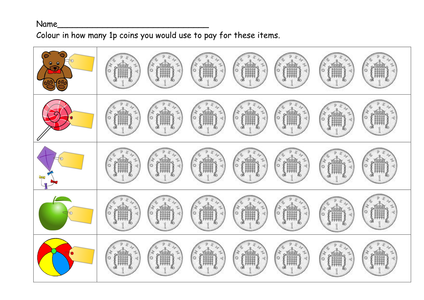 money counting in 2p y1 and in 1p for la by le1984 uk teaching