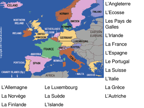 European Countries - Map To Label | Teaching Resources