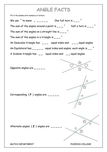 28 Vertically Opposite Angles Worksheet Problems 8th