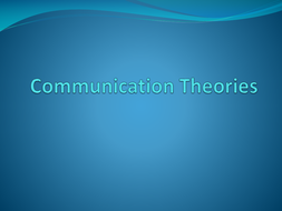 Communication Theories PowerPoints | Teaching Resources