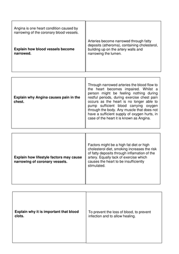 Exam Questions: Blood vessels & the heart | Teaching Resources
