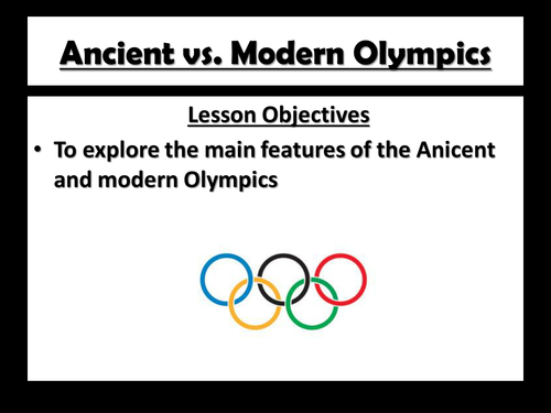 ancient olympics vs modern olympics