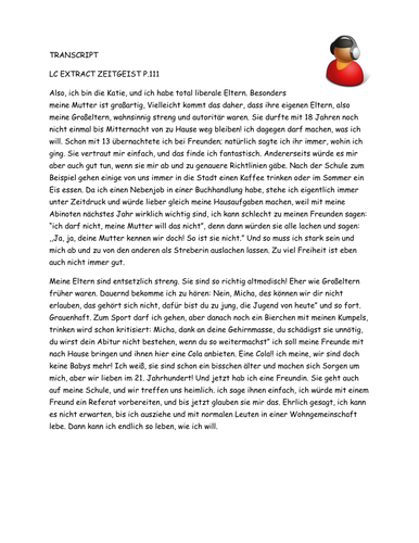 Zeitgeist p111 Activities | Teaching Resources