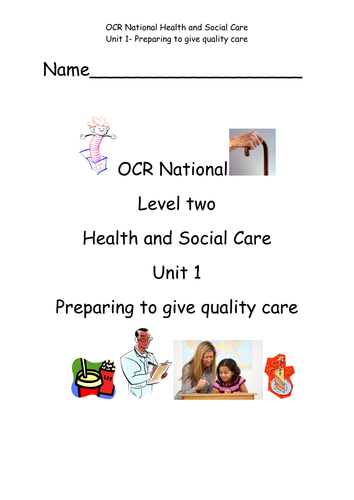 OCR National level 2 health and social care | Teaching Resources