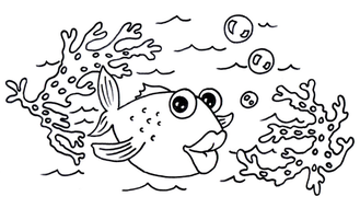 summer  seaside fish colouring page  teaching resources