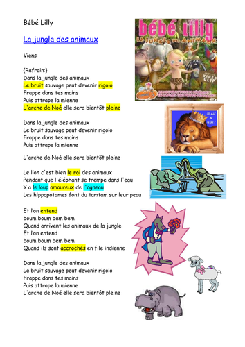 La Jungle Des Animaux Teaching Resources