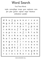 world war 2 grids and word search teaching resources