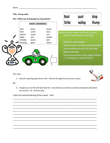 Strong verbs | Teaching Resources