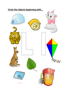 circle objects that start with the letter L | Teaching Resources