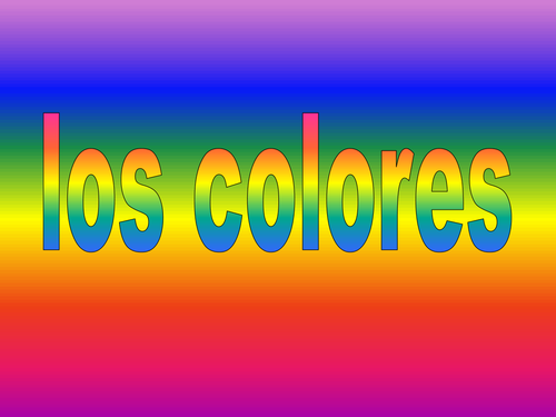 The colours in Spanish | Teaching Resources