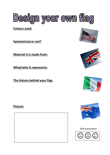 Resultado de imagen de make your own flag activity