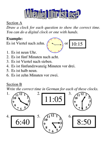 Time worksheet - all times | Teaching Resources