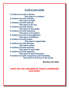 Poems and sayings to support positive behaviour by wgenterprise - UK ...