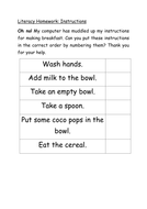 Instructional writing worksheets image