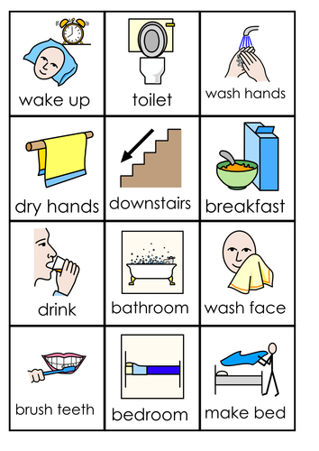 Morning routine mini-schedule Widgit CIP2 | Teaching Resources