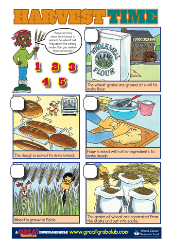 Harvest time: making bread sequencing activity | Teaching Resources