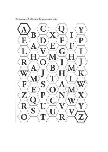 alphabet maze teaching resources