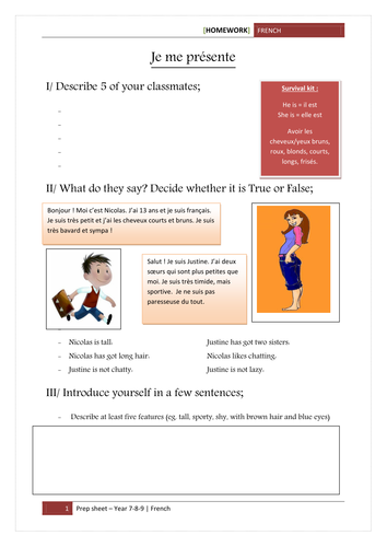 Revision/preps sheets | Teaching Resources