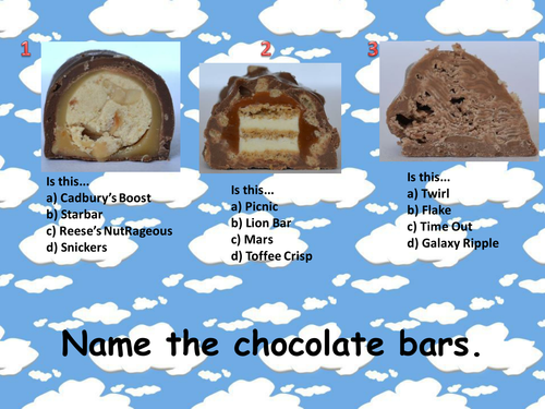 name the chocolate bar quiz with answers