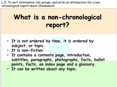 Non chronological report examples year 6 picture