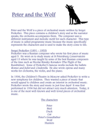 Peter and the Wolf Worksheet by amymusician - Teaching Resources - Tes