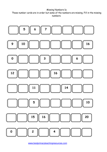 year 1 maths worksheet missing numbers by bestprimaryteachingresources