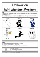 KS2 Maths Mini Murder Mystery for Hallowe'en by whieldon - Teaching ...