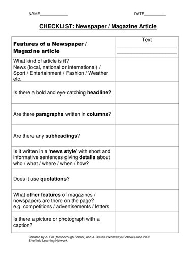 Checklists for 14 different genres | Teaching Resources