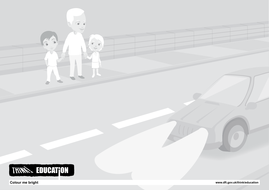 Road Safety Bright Is Right Colouring Sheets Teaching Resources
