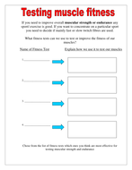 Muscular System Worksheets | Teaching Resources