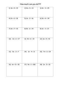Solving  Worksheets mrbuckton4maths Teaching  algebra Equations worksheet UK   1 doc  by