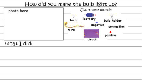 planning and worksheets for electricity by jreadshaw teaching