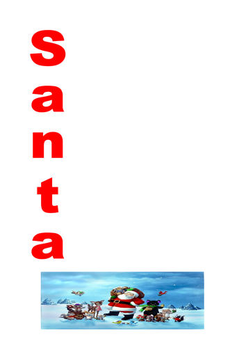 Christmas acrostic poem templates | Teaching Resources