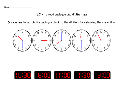 What is the difference between an analogue and digital clock?