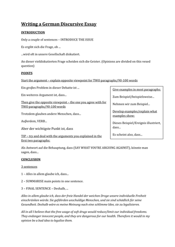 Essay typer german picture