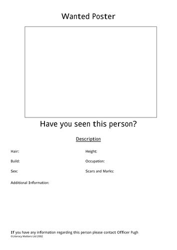 Cops And Robbers Teaching Resources