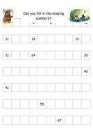 missing numbers on 100 square teaching resources