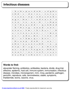 Infectious diseases worksheet B1a by LinseyBelford - UK Teaching