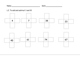 Add and subtract 1 and 10 | Teaching Resources