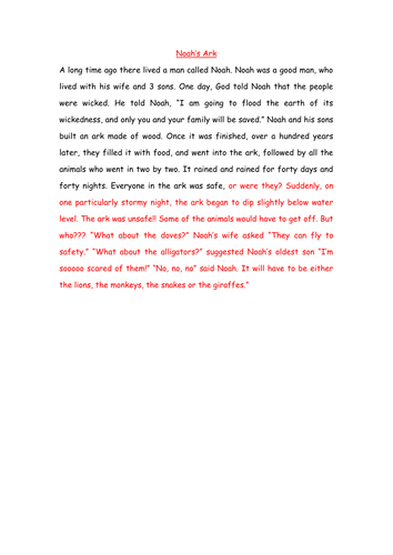 Noah s Ark Who Should Stay On The Ark Teaching Resources