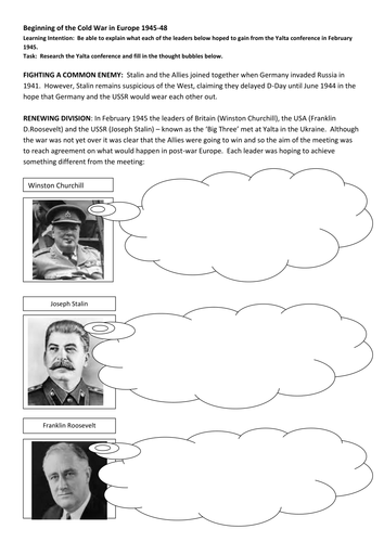 Origins of the Cold War | Teaching Resources